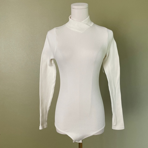 Free People Tops - Free People Intimately Ribbed Bodysuit XS/S Minimalist Mock Neck Loungewear Top